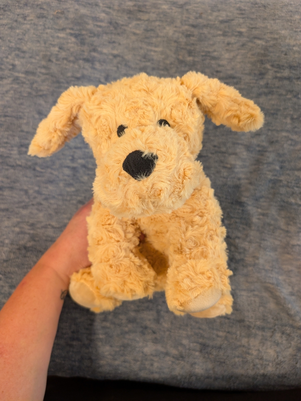 Plush Dog in Light Tan - Warmable, Weighted, & Lavender-Scented